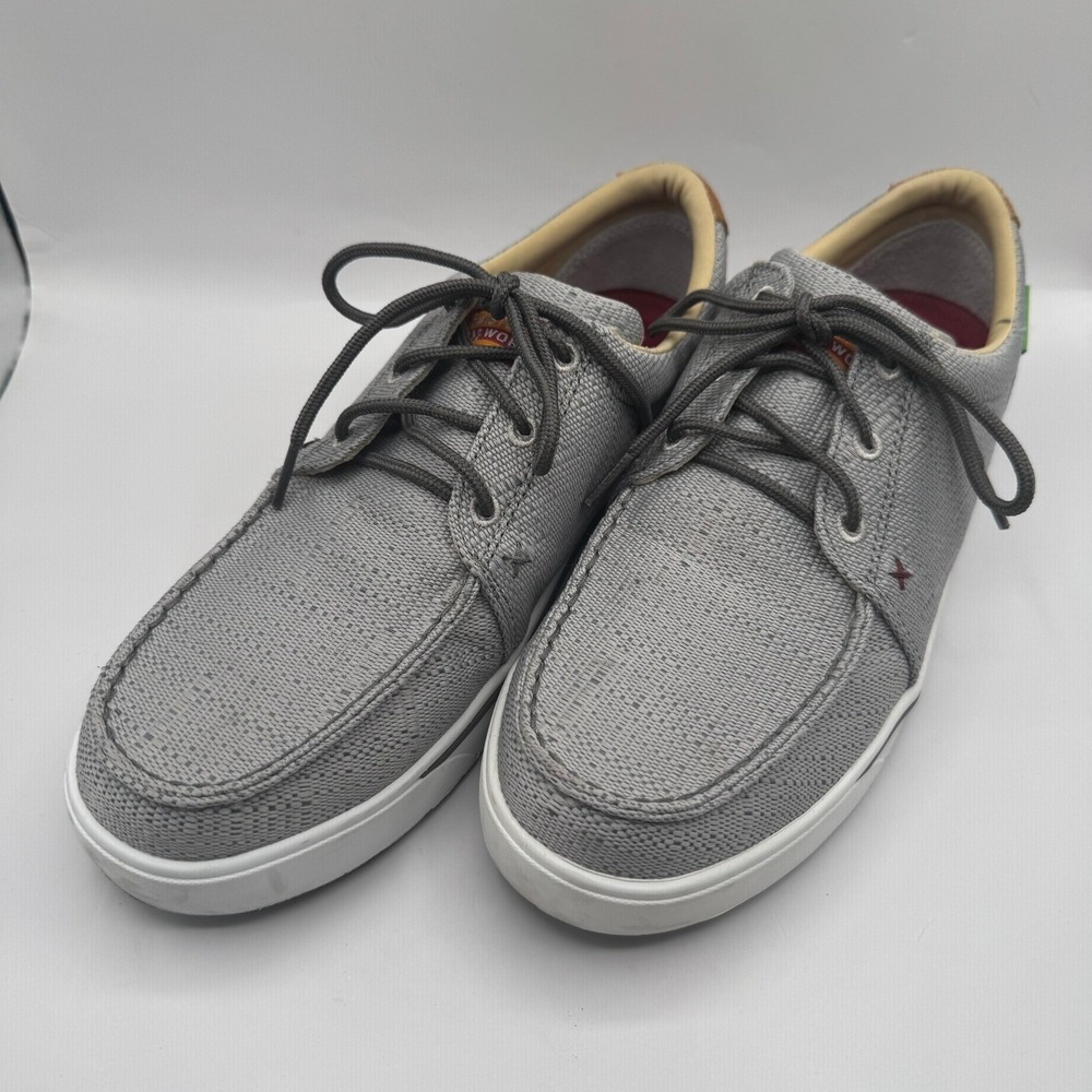 Twisted X Work Shoes Mens 10W Grey‎ Composite Toe ecoTWX Woven Moc Kicks MCA0034